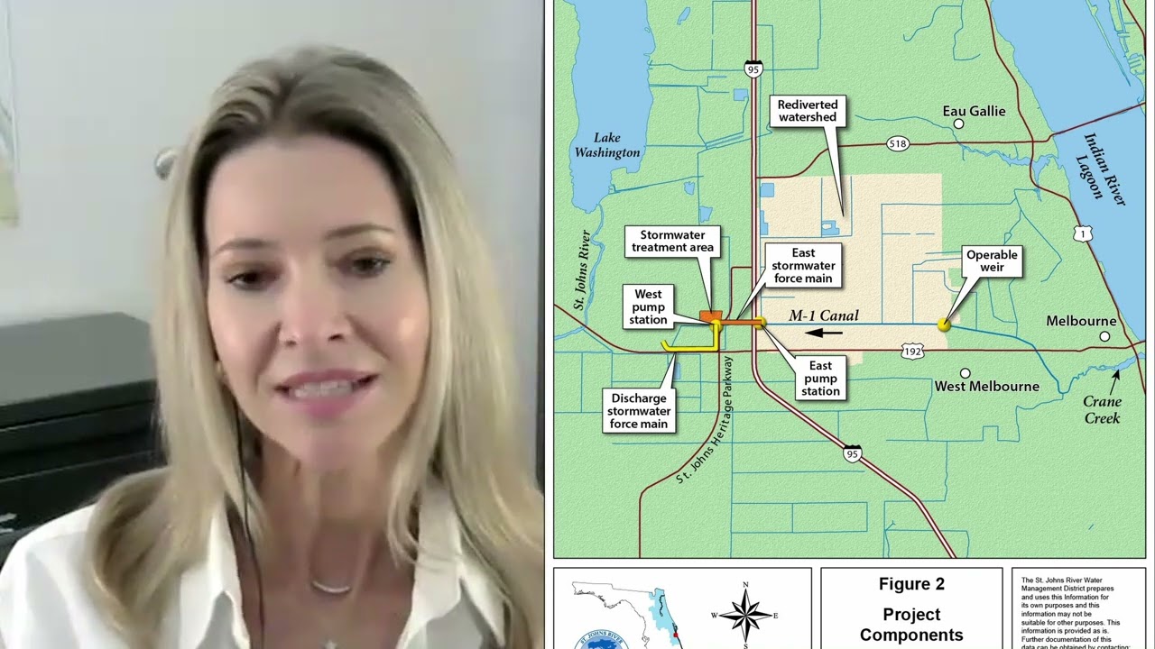 Melisa Diolosa at the SJRWMD Discusses Major Projects including the Crane Creek M-1 Canal