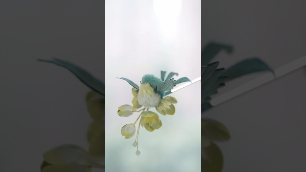 Blue Ronghua Birdie (finally!) with Plum Flowers 