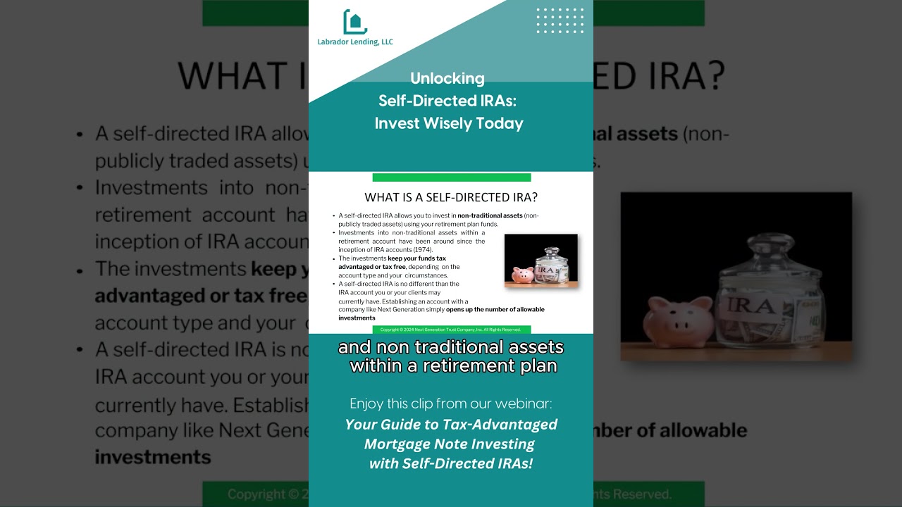 Unlock your retirement potential: Explore self-directed IRAs and take control of your financial future.