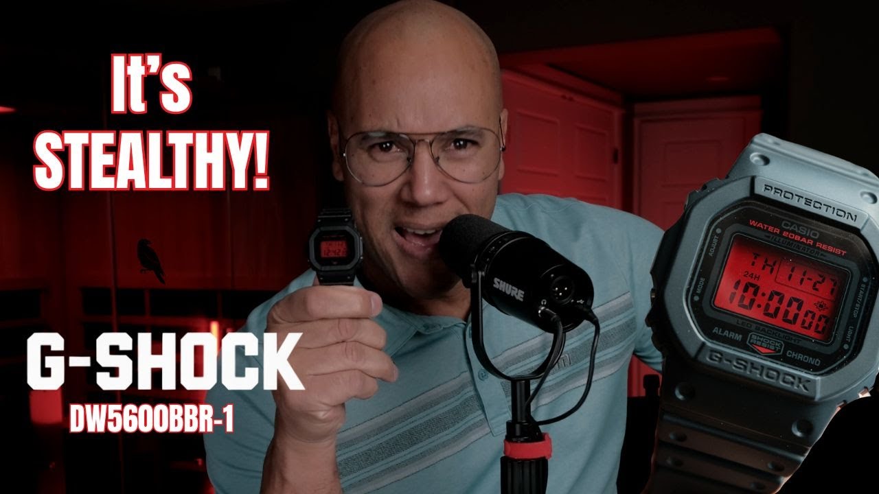 A STEALTHY G-SHOCK!! CASIO GSHOCK DW5600bbr-1 Watch Review - YouTube