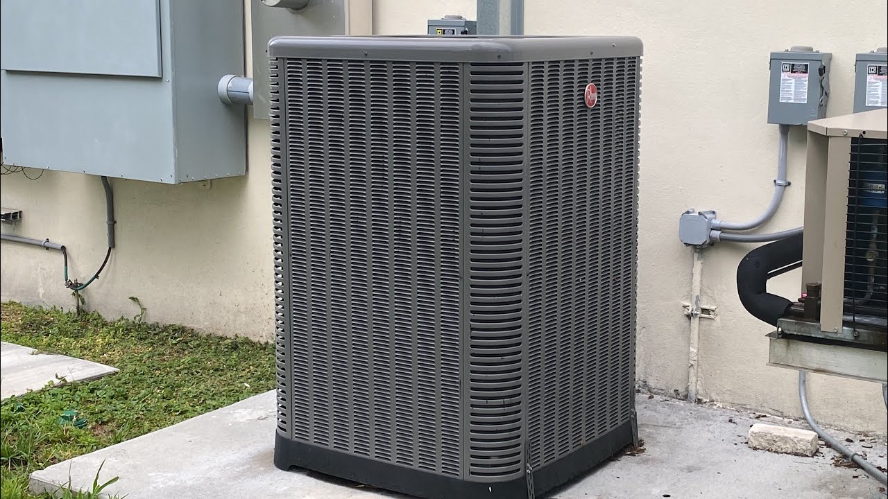 2020 5-Ton Rheem Classic air conditioner & Heatcraft refrigerator components.