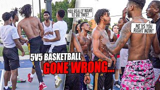 Trash Talker THREATENS To Shut Down The WHOLE PARK... 5v5 Basketball
