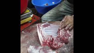 Excellent Goat Mutton Super Smooth Cutting Skill By Expert Butcher In Bangladeshi Mutton Shop |