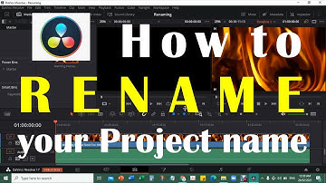 How to Rename Your Project Name or Title of Your Video Edit in Davinci Resolve