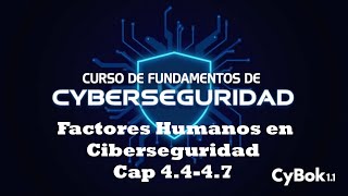 CyBOK 1.1 - Human Factors in Cybersecurity: 4.4 - 4.7 - CSFPC Certification