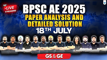 BPSC AE 2025 Exam Paper Analysis & Solution | General Studies & General Engineering