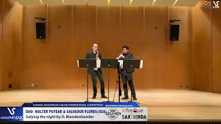 DUO W. PUYEAR &amp; S. FLORES play Staying the night by D. Bindenbender #adolphesax