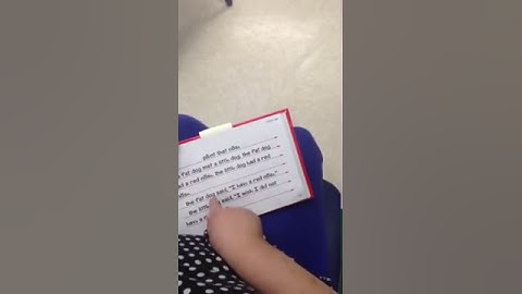 Mya reading a story from Reading Mastery