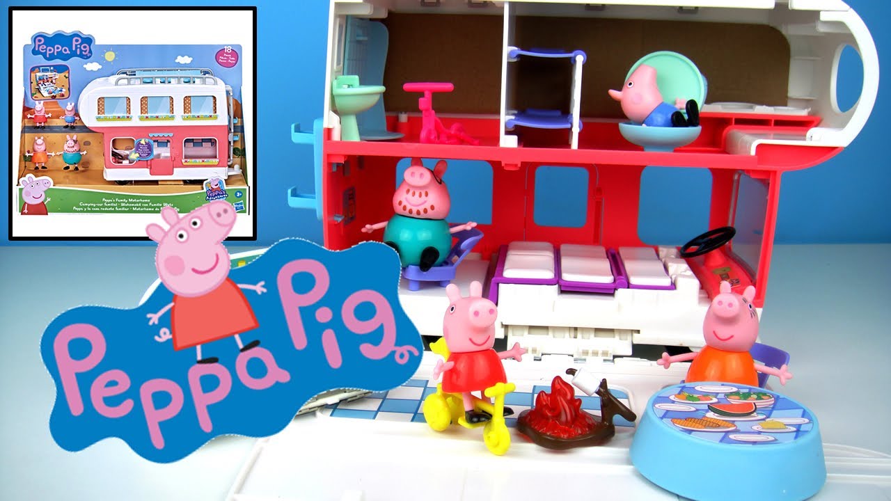 Peppa Pig 粉紅豬小妹 多層RV豪華露營車 冒險遊戲組 公路旅行 移動的房子 玩具開箱 Peppa’s Family Motorhome 縮圖