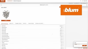 Cabinet Configurator – Saving and loading projects | Blum