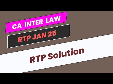 Rtp Jan 25 CA Inter Law - YouTube