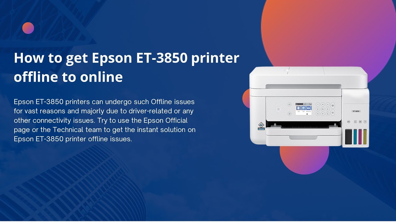  Epson EcoTank ET-3850 Wireless Color All-in-One Cartridge-Free  Supertank Printer with Scanner, Copier, ADF and Ethernet – White (Renewed)  : Office Products