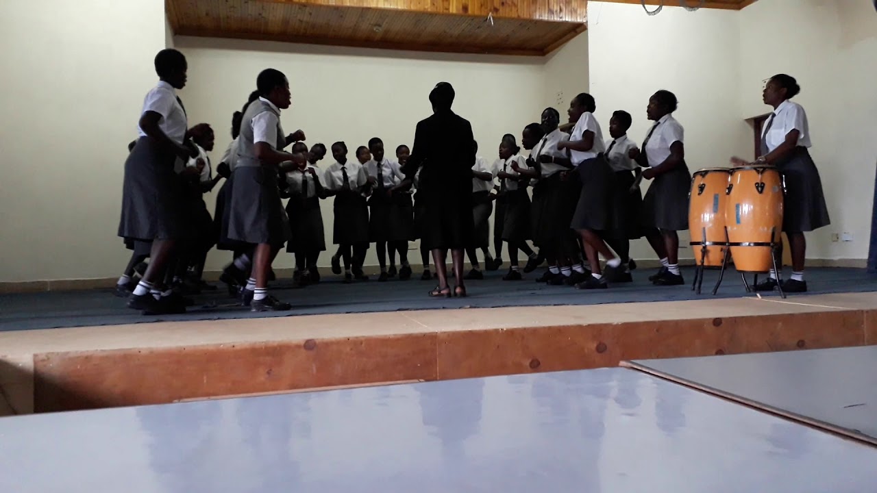Mukumu girls perfoming chombo cha amani an own composition by sylvester otieno