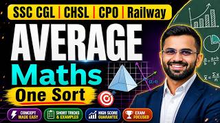 Average One Shot 🔥 | SSC CGL CHSL Railway Maths | Complete Chapter + PYQs + Tricks | Fast Revision