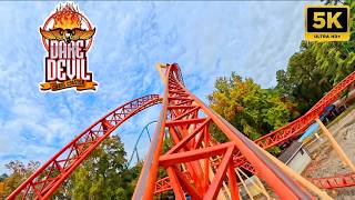 Dare Devil Dive MOUNTED Front Row POV [5K] Six Flags Over Georgia