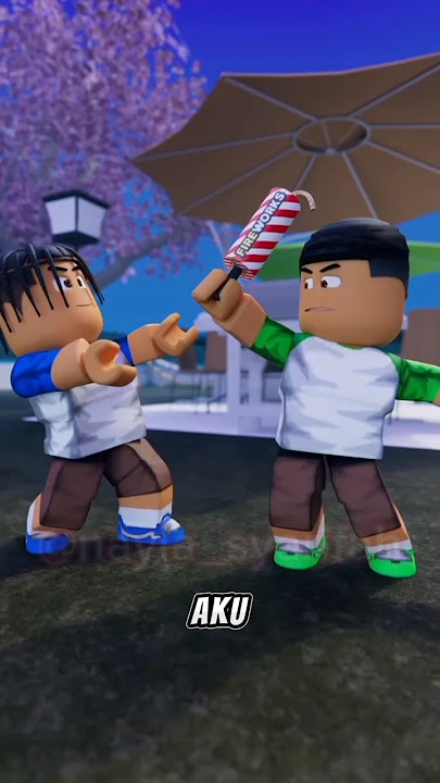 Tono gak mau berbagi kembang api 🙄😅🤣 Kasihan tejo... 😭 #roblox #shorts