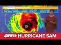 Friday midday update: Hurricane Sam gusts reach 185 mph