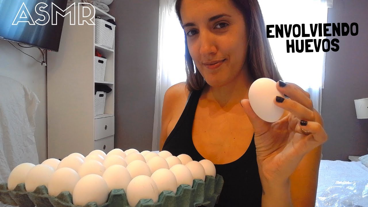 ASMR español - Empaquetando HUEVOS - plastic and paper sounds