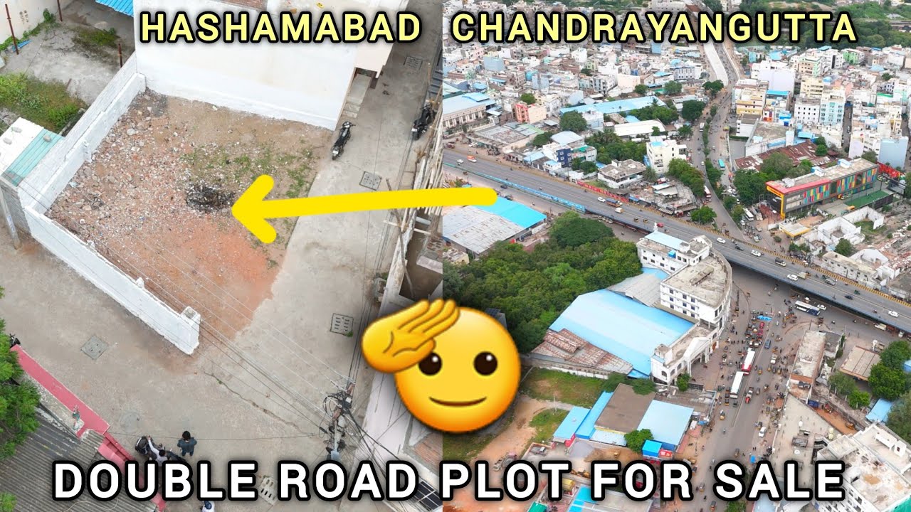 DOUBLE ROAD PLOT  116 SQYARDS REGISTERED PLOT FOR SALE  BANDLAGUDA HASHAMABAD CITY LIMIT PLOT