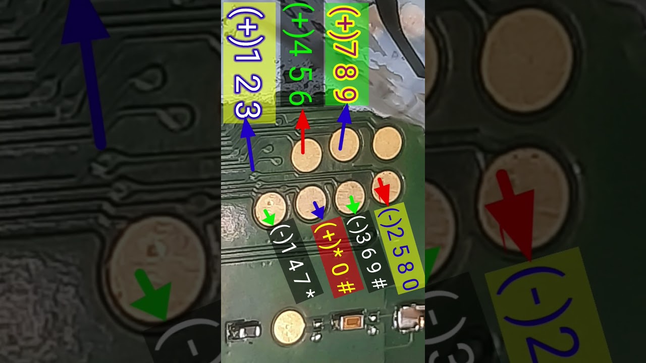 Nokia ta-1030 (3310) all keypad jumper solution