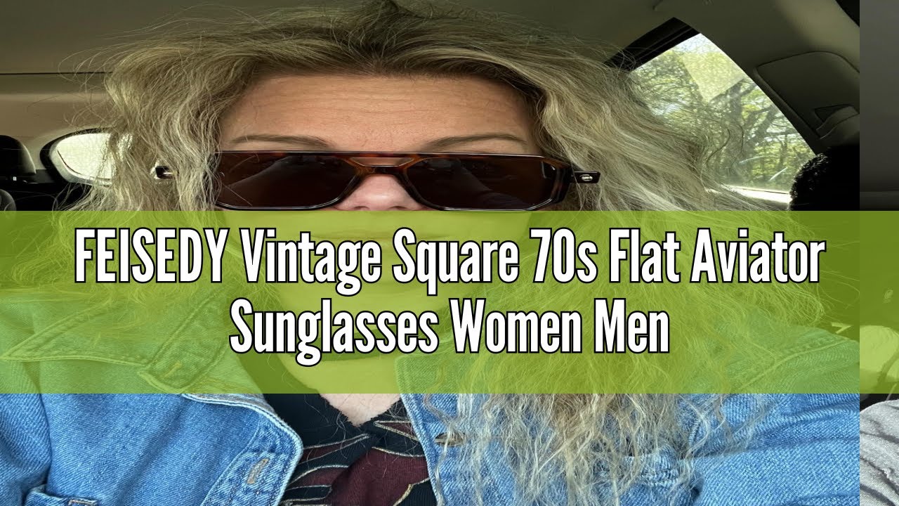 Retro Square 70s Flat Aviator Sunglasses Women Amazon.com: JINHUIBBA Women Retro Square Sunglasses 70s  main image 3