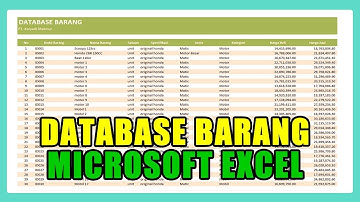 Cara Membuat Database Barang di excel