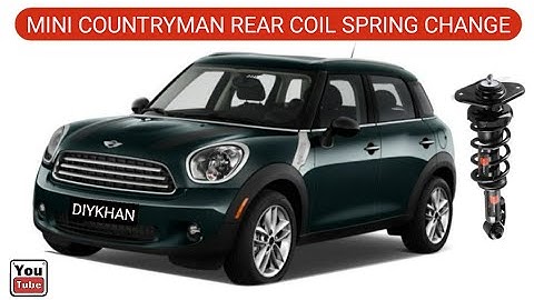 Mini Countryman Broken Rear Coil Spring Replacement Job. Mini Rear Suspension Strut Removal Process.
