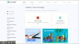 Messages Tab Overview with digitalcare100