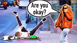 Falling Off My Scooter Prank Falling Off My Scooter Prank