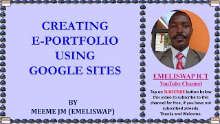 How To Create an ePortfolio (ePOE - Electronic portfolio of evidence) Using Google Sites