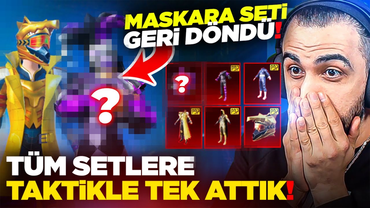 MASKARA SETİ GERİ DÖNDÜ!! 😮 TÜM YENİ GELEN SETLERE AYNI TAKTİKLE TEK ATTIK! | PUBG MOBILE