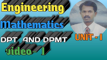 Engineering Mathematics DPT and DPMT Unit-1 Semester-II