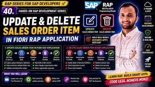 40. Update Sales Order Item in Fiori RAP Application, Delete Sales Order Item in RAP Application