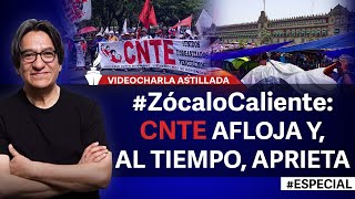 CNTE cede mitad del Zócalo, pone vallas en parte sur y protestará fuerte este domingo