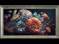 TV Frame  - Ancient Flower in Golden Bronze Metallic Frame | 2Hrs