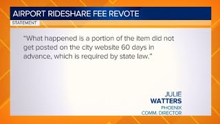 Phoenix City Council to vote again Sky Harbor's proposed ride-share fee increase