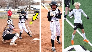 HIT BY PITCH AT HIGH SCHOOL SOFTBALL GAME and BIG WIN at SOCCER GAME! ⚽