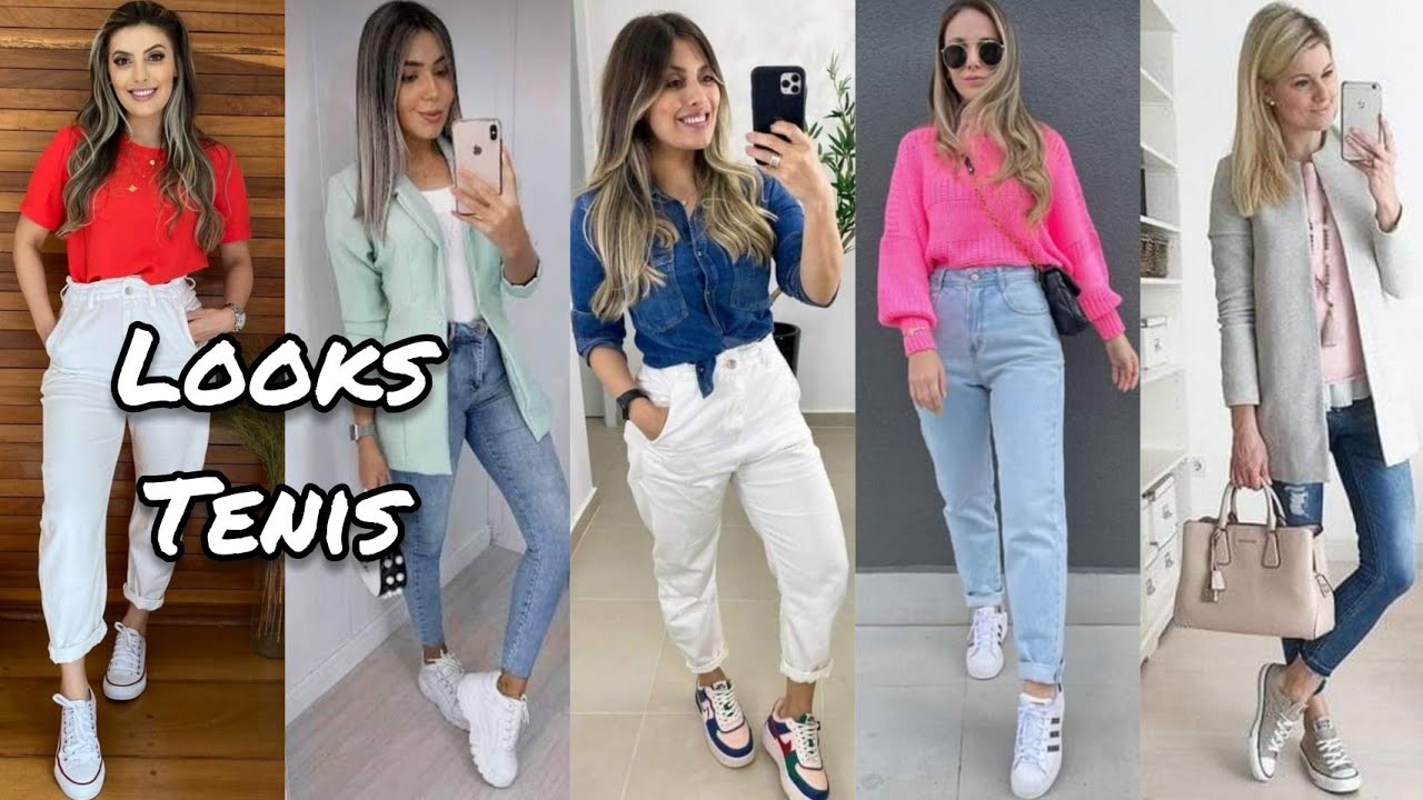 OUTFITS CASUALES CON TENIS 2023 / LOOKS CON TENIS 2023 YouTube