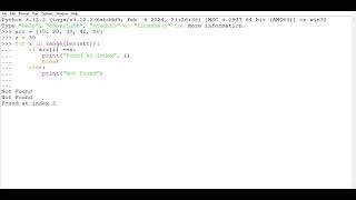Python program : WAP in array to find array using linear search 