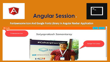 Angular Navbar with Font Awesome Icon & Google Fonts Library #angular @CodingKnowledge