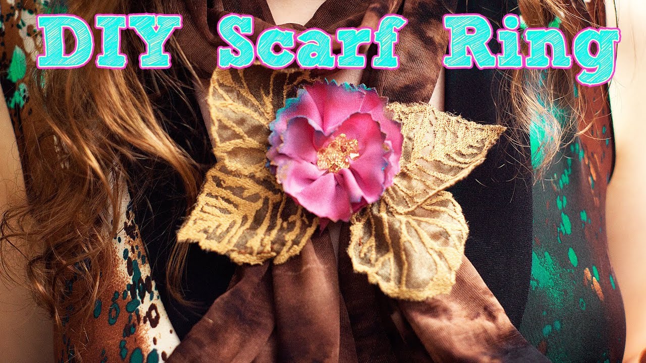 HOW TO MAKE A FABRIC SCARF RING DECORATIVE SCARF HOLDER DIY CRAFT