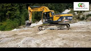 hyundai excavator 220 working