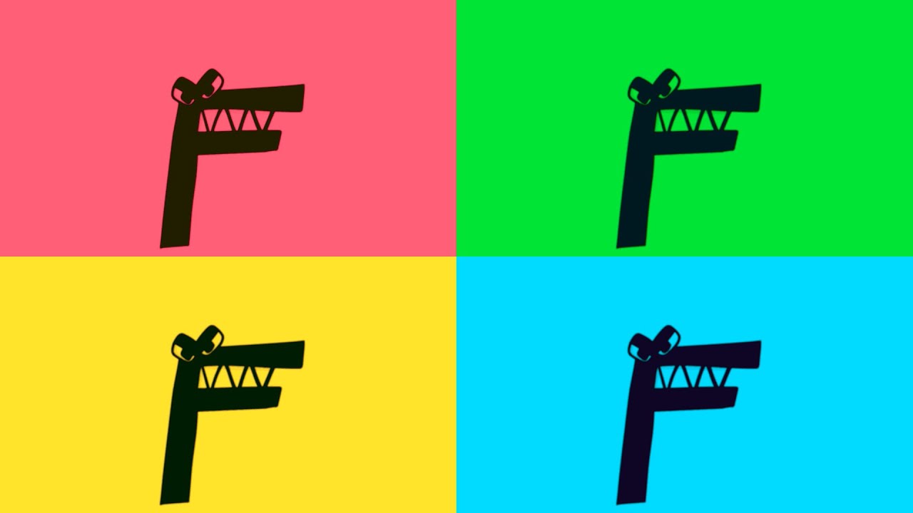 Alphabet Lore But Pop Art In Four Colors