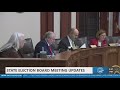 State Election Board meeting updates
