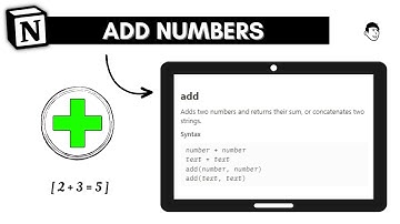How to add numbers in @Notion  | Use of add operator in Notion