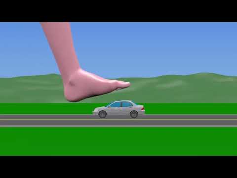 [My first video] Giant Woman Feet walk animation #1