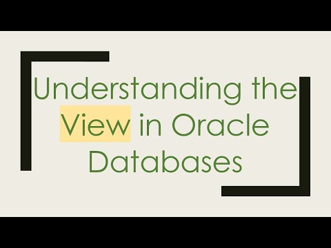 Understanding the View in Oracle Databases