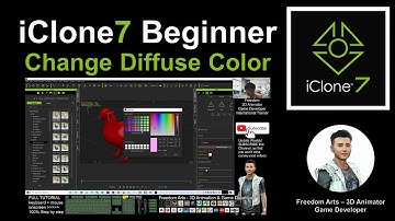 How to change Diffuse Color for Props/Accessories/Avatar - iClone 7 Tutorial