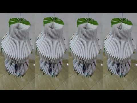 اجمل طريقة لعمل فانوس رمضان ورق الكتب القديمة 