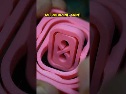 3D-Printed Infinity Gyro Spinning Card. #3dprinting #fidget #toy